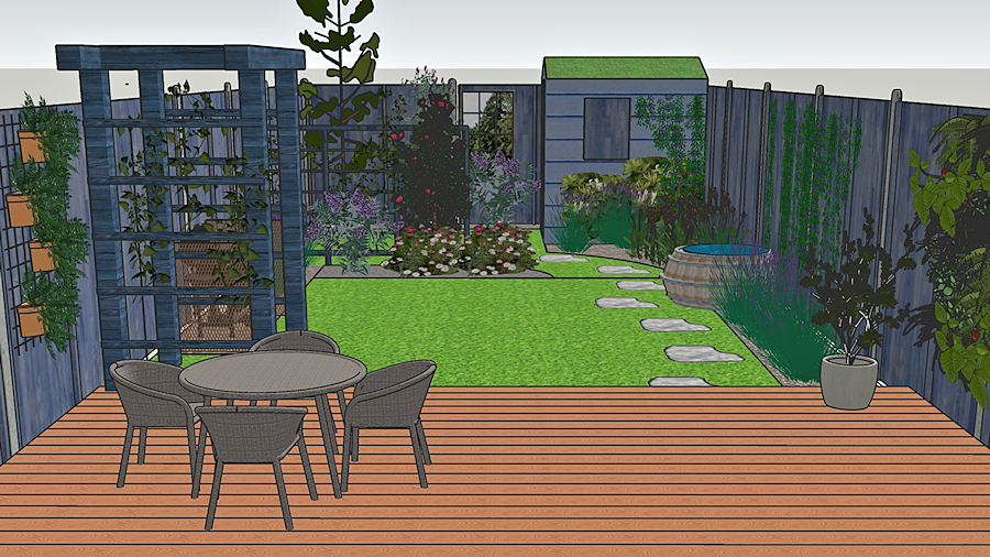 skethcup - proposed garden